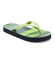 NEW BOYS GREEN STRIPE MAMBO FLIP FLOP SANDAL SIZE 11/12 XS - $9.99