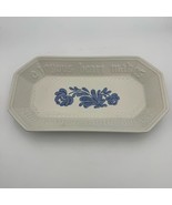Pfaltzgraff A Joyous Heart Tray Blue Floral Stoneware 13x6 Vintage USA - $655.95 MXN