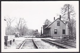 Mason NH RPPC Boston & Maine Railroad Depot Real Photo Postcard - $14.75