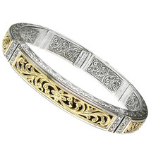 Gerochristo 6289 - Solid Gold &amp; Silver Medieval Byzantine Cuff Bracelet  - £2,514.88 GBP