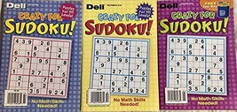Lot of (3) Dell Crazy for Sudoku! Puzzle Books Puzzles 2019 2020 [Single Issue M - £11.79 GBP