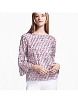 BROOKS BROTHERS Resort Floral Hula Girls Top Blouse Bell Sleeves Hawaii - $39.60