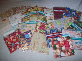 29 Gift Wrap Wrapping Paper Sheets some vintage Hallmark Gibson Cleo Tut... - $369.71 MXN