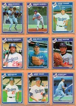 1985 Fleer Los Angeles Dodgers Team Lot 21 Fernando Valenzuela Mike Socioscia ! - £4.37 GBP