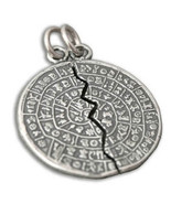  Minoan Phaistos Disk -  Sterling Silver Split Pendant  - $44.00