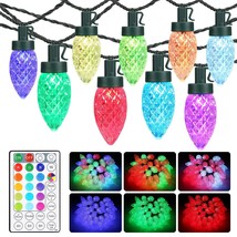 Rgb C9 Christmas Lights Outdoor, 66Ft 100 Led Color Changing Christmas Tree Ligh - £54.47 GBP