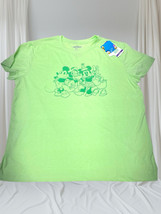 Disney Mickey Minnie Mouse Daisy Donald Lime Green T Shirt 2x St Patrick... - $16.39