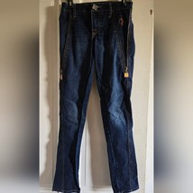 Baby Phat zipper embellished skinny jeans, size 1 - $16.83