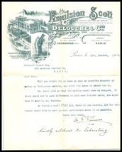 1902 FRANCE Letterhead / Billhead - Emulsion Scott &amp; Delouche &amp; Cie., Pa... - $16.82