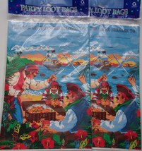 Vintage Amscan 12 Pirate Treasure Party Loot Bags 2 Unopen Packages - $4.99