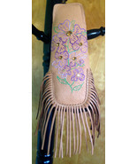 BLING! Hand Embroidered Fringe Leather Stirrup Covers Attachments - $155.00