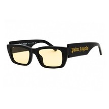 Palm Angels PERI002 PALM 1018 Black/Yellow 53-19-145 Sunglasses New Auth... - $246.41