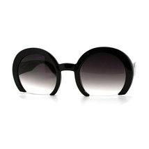 Cropped Shaved Round Frame Sunglasses Women&#39;s Designer Fashion - £13.25 GBP