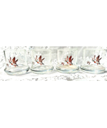 Vintage Chesapeake Mallard Animal Duck Whisky Drinking Clear Glasses Lot... - £25.01 GBP