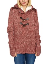Bench Wolfster Rosso Maglia Zip Maglione con Cappuccio Giacca - $66.74