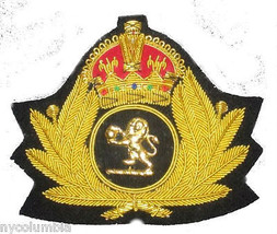 Cruise Ship Ocean Line Cunard Queen Mary 2 Captain Hat Badge King Crown Cp Made - £18.72 GBP