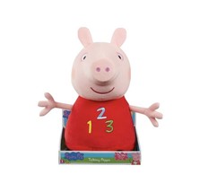 Peppa Pig 123 Plush 14 Inch Peppa Soft Toy With 4 Cute Phrases - SALE - £15.19 GBP