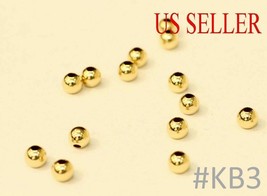 Wholesale 20 Pieces  - 4 mm Round Beads in 14K Gold - £37.33 GBP