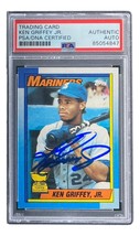 Ken Griffey Jr Signed Mariners 1990 Topps #336 Rookie Card PSA/DNA - £278.77 GBP