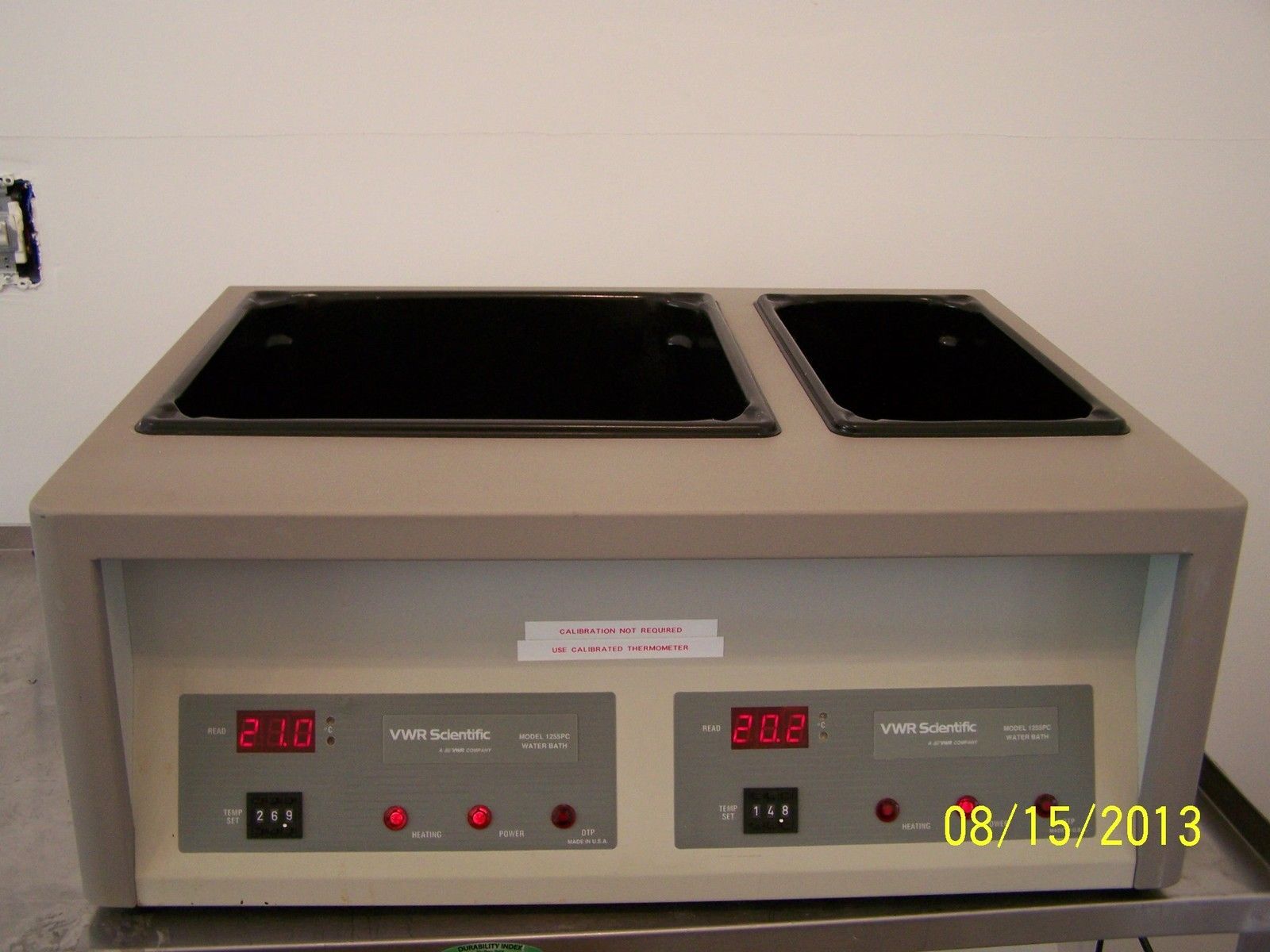 VWR Scientific Water Bath Model 1255PC Duel  Digital - $675.00