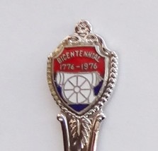 Collector Souvenir Spoon USA Bicentennial 1776 to 1976 Cloisonne Emblem - $2.99