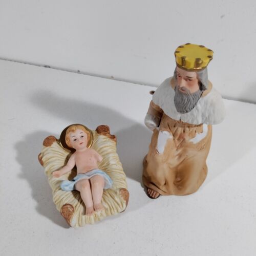 Primary image for Vtg Homco #5599 Magi And Baby Jesus For Parts Repair