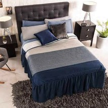 Australia Blue Gray Unisex Reversible Bedspread Set 3 Pcs King Size - £92.46 GBP