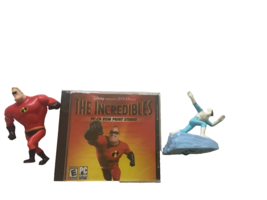 Disney’s the Incredibles Collectibles New PC-CD Rom Print Studio and toys lot - £7.65 GBP