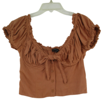 S Milkmaid Ruffle Crop Top Soft Short Sleeve Ruffle Underwire Kendall &amp; Kylie - £11.02 GBP