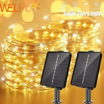 LED Outdoor Solar Lamp String Lights Timing 200/300 Leds Fairy Holiday Christmas - £64.05 GBP