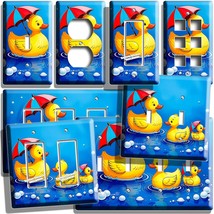 BABY RUBBER DUCKS UMBRELLA SOAPY BUBBLES BATHROOM LIGHT SWITCH OUTLET WA... - $9.99+
