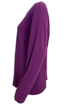 NWT  Talbots Plus Purple Round Neck Long Sleeve T Shirt Size 3X - $28.49