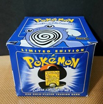 Sealed Pokemon Poliwhirl Blue 23k Gold Plated Trading Card Great Condition - £39.92 GBP