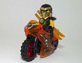 Cole Ninjago with Motorcycle Building Minifigure Bricks US - £7.27 GBP