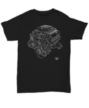 Engine Series 1000 hp hellephant blueprint - Unisex Tee - $22.50+