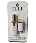 Elle Painless Hair Remover Built In Light White Gold Portable Lipstick C... - $570.01 MXN