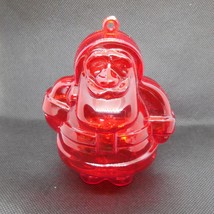 Candy Container Christmas Ornament Vintage Santa Red Hard Plastic Germany - £11.12 GBP