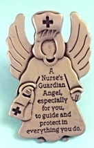 NURSE&#39;S GUARDIAN ANGEL Metal Auto Visor Clip -To guide and protect you every day - £3.95 GBP