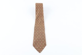 Vintage 70s Rockabilly Distressed Rainbow Geometric Silk Neck Tie Dress Tie USA - £19.42 GBP