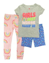allbrand365 designer Girls Or Boys 3 Piece Cotton Pajama Set,Multicolor Size 3T - £19.40 GBP
