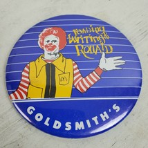 Vintage McDonald&#39;s Reading Writing &amp; Ronald Pinback Button 3&quot; Advertising - $15.15