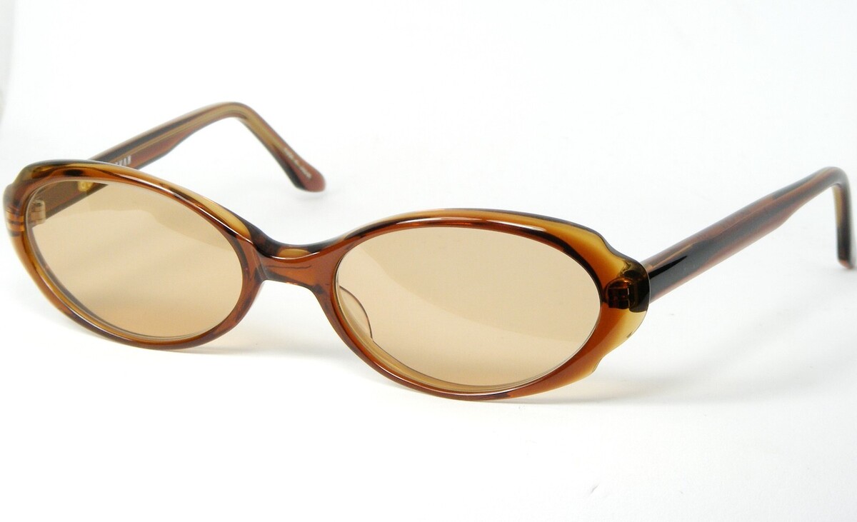 EYEVAN Betty Aub Amber-Brown Sonnenbrille Brille W / Licht Gelbe Gläser - $105.91