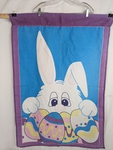 Garden Flag Bunny with Painted Easter Eggs 28&quot; x 40.5&quot; - $10.00