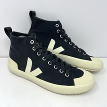 Veja Men’s Nova High Top Retro Fashion Sneaker Sz 7 Black Canvas Shoe GUC - $59.35