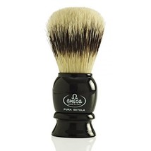 Omega Shaving Brush #13522 Pure Bristles Black - £7.14 GBP