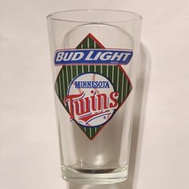 Minnesota Twins Budweiser Advertising MLB Baseball Pint Glass Drinking Glass - $11.95