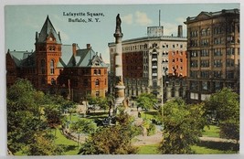 Buffalo New York Lafayette Square 1911 to Mt Gretna PA Postcard T12 - £4.66 GBP