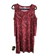 Michael Kors Paisley Print Cold Shoulder Dress sz Large - $18.00