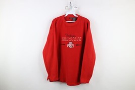 Vintage 90s Mens Medium Spell Out Shadow Ohio State University Fleece Sweater - £44.16 GBP