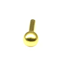 Round Ball Real Gold Nose Stud Solid 14K Gold Piercing Push pin Nose stud - £17.96 GBP